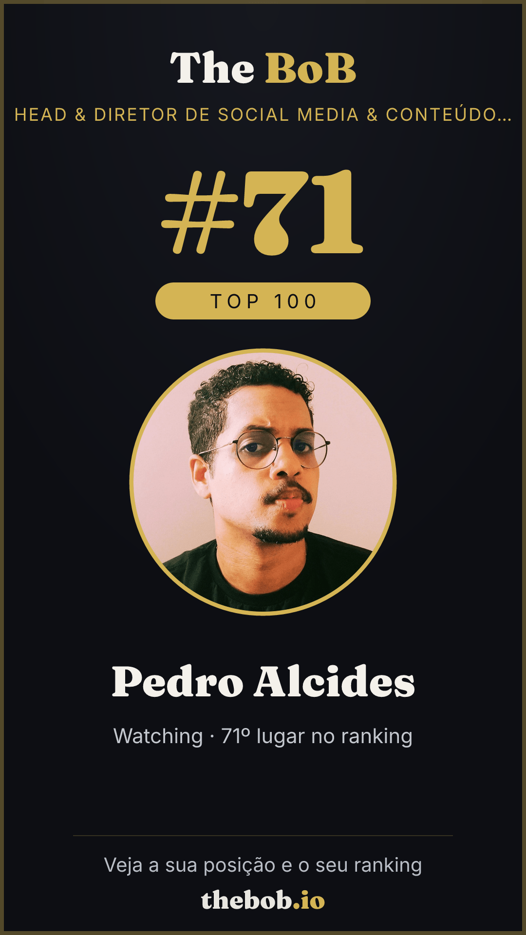 Selo The BoB · Pedro Alcides