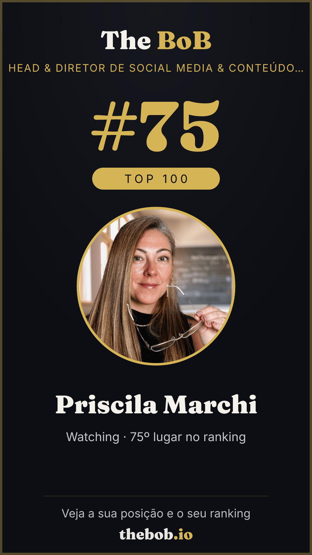 Selo The BoB · Priscila Marchi