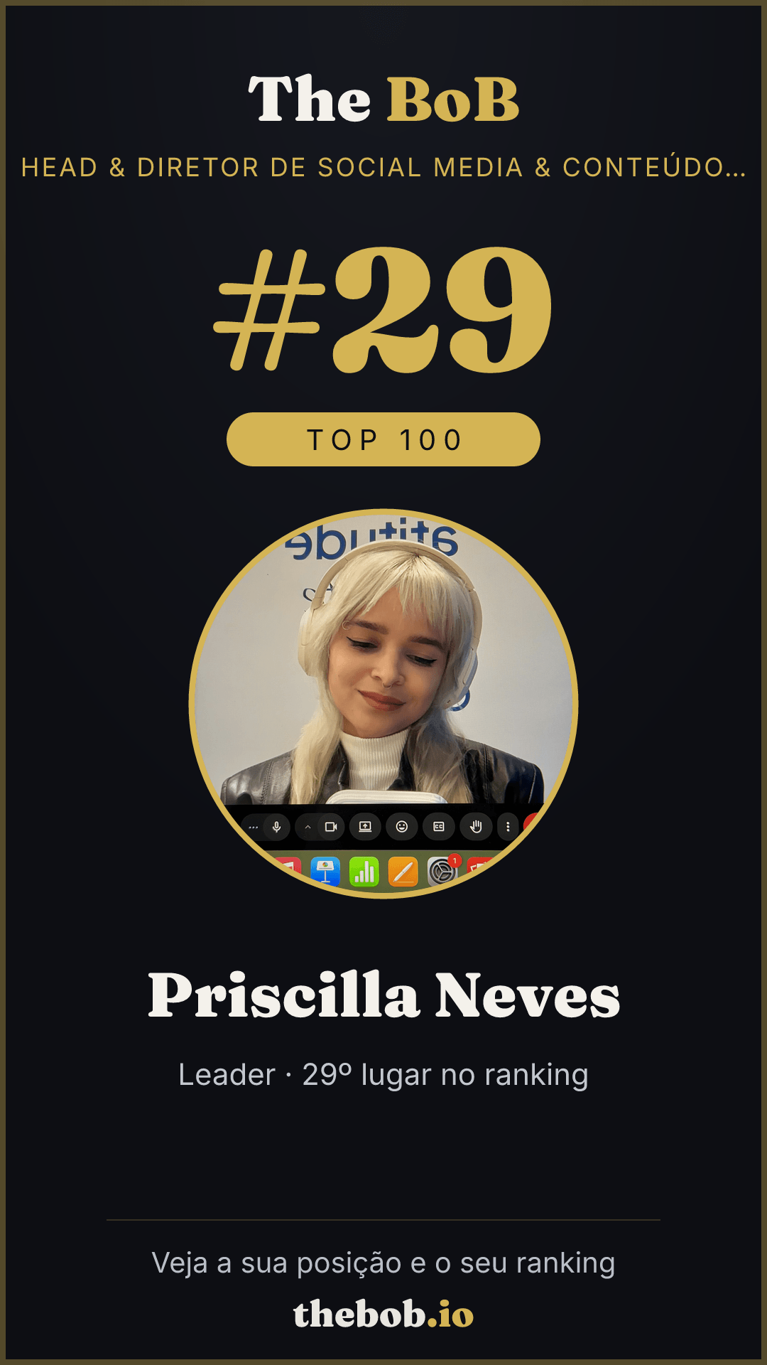 Selo The BoB · Priscilla Neves