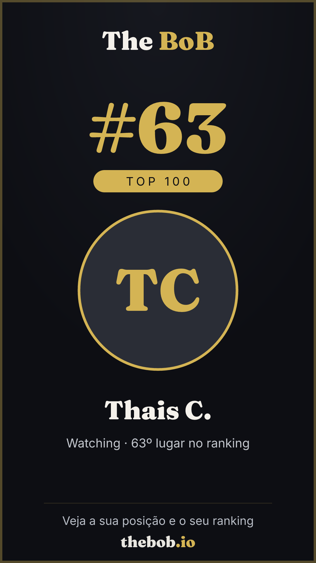 Selo The BoB · Thais C.