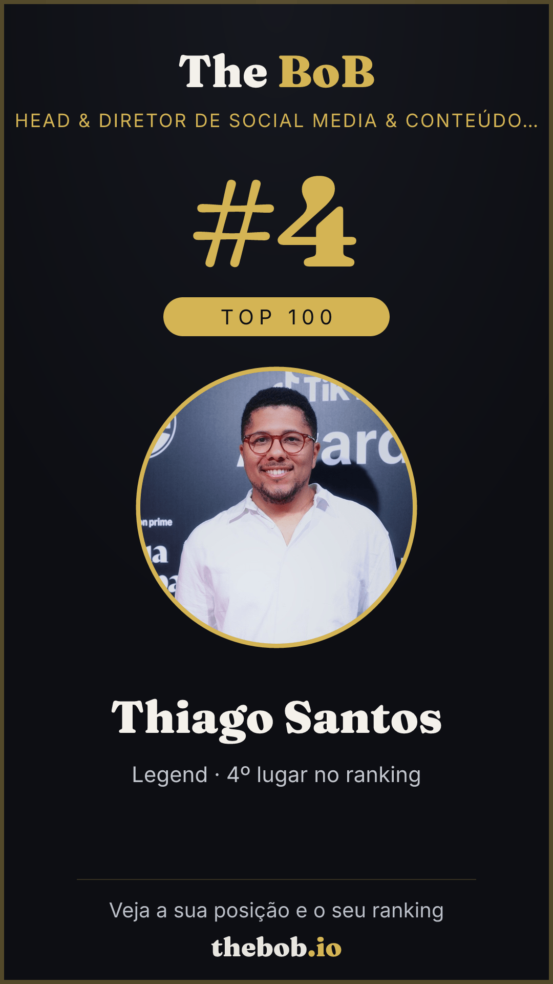 Selo The BoB · Thiago Santos
